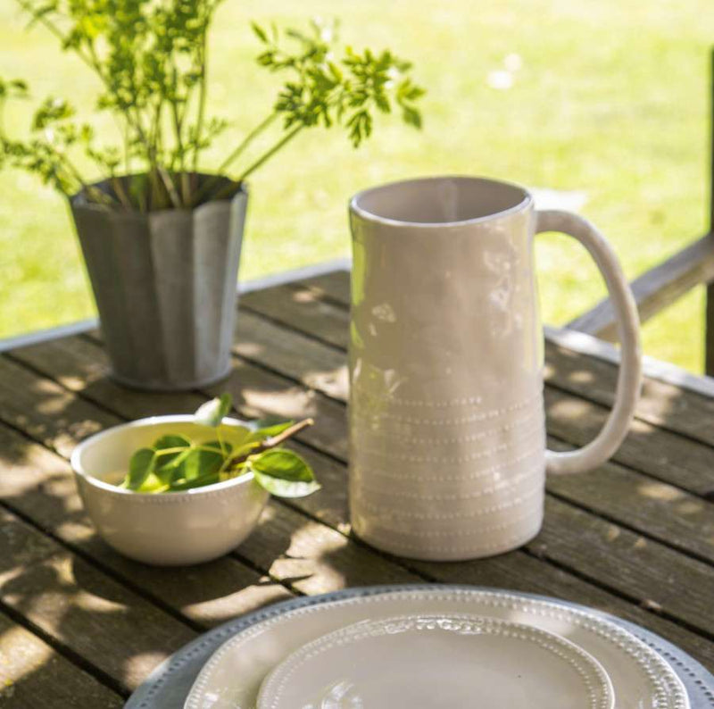 Porcelain Cream Pitcher With Spotted Edge