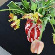 red and white Rhombic vase