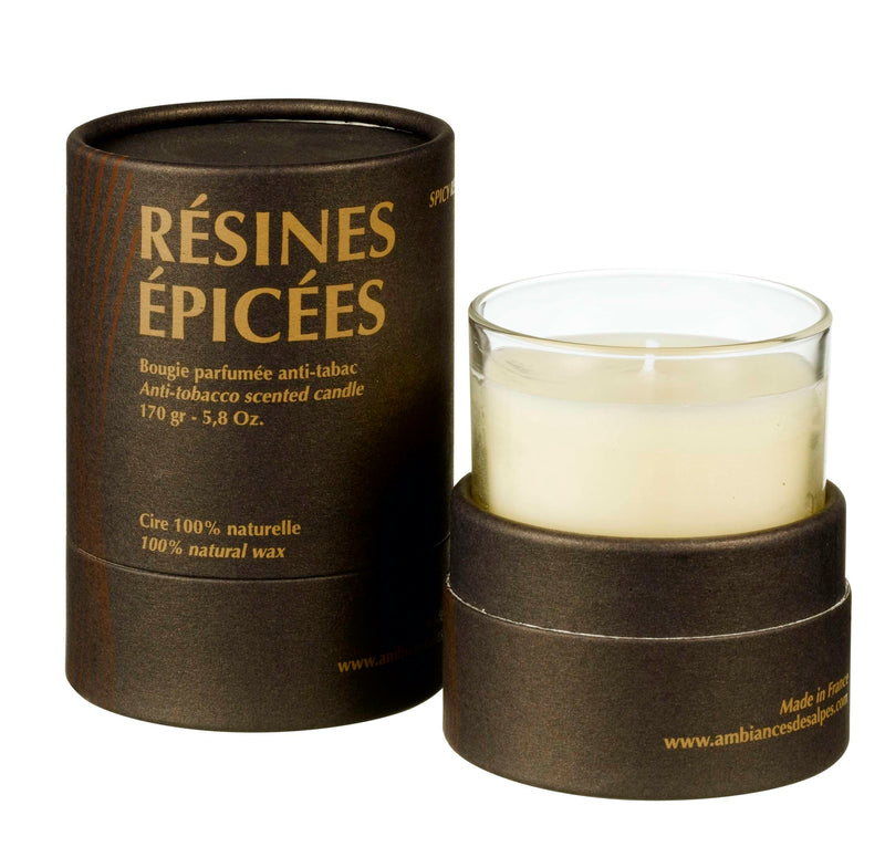 résines épicées scented candle ambiances des alpes