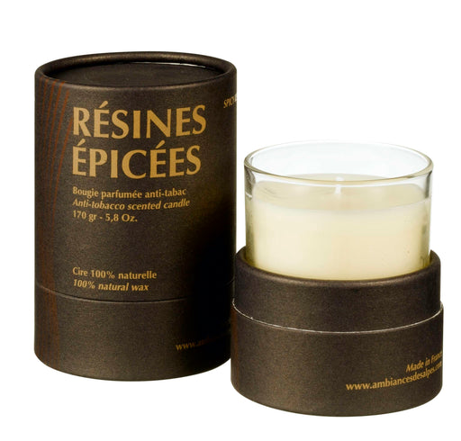 résines épicées scented candle ambiances des alpes