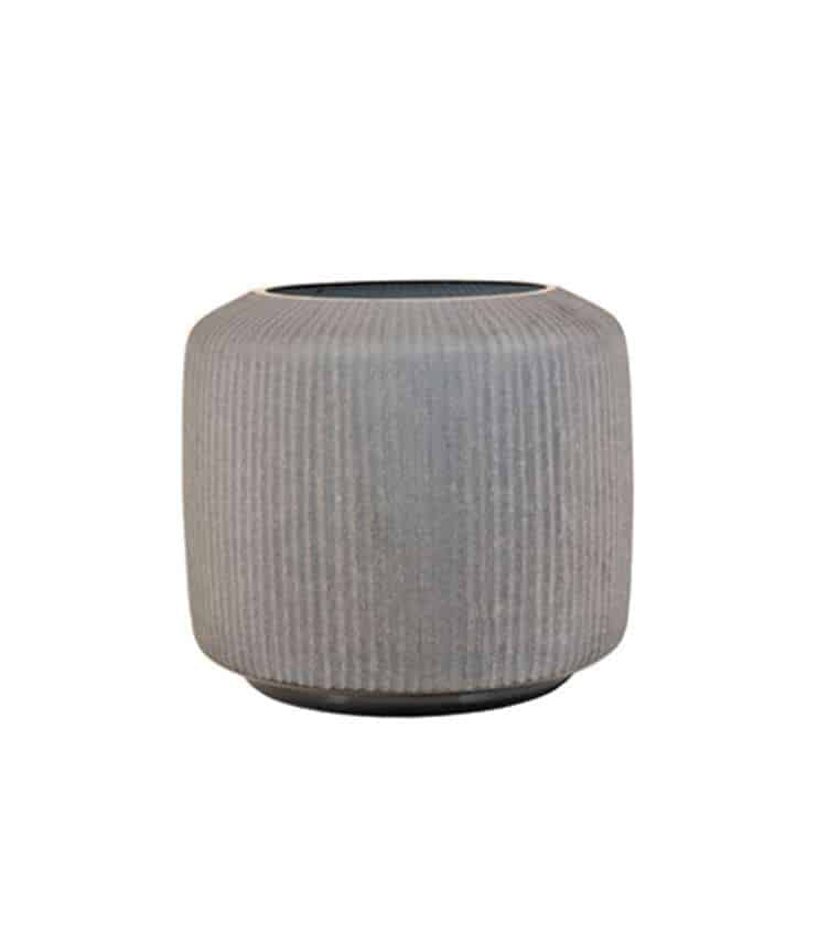 grey glass flower vase schlittler