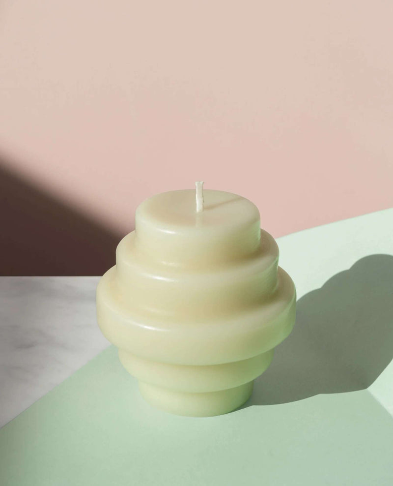 Sculpture Temple Candle - Light Green