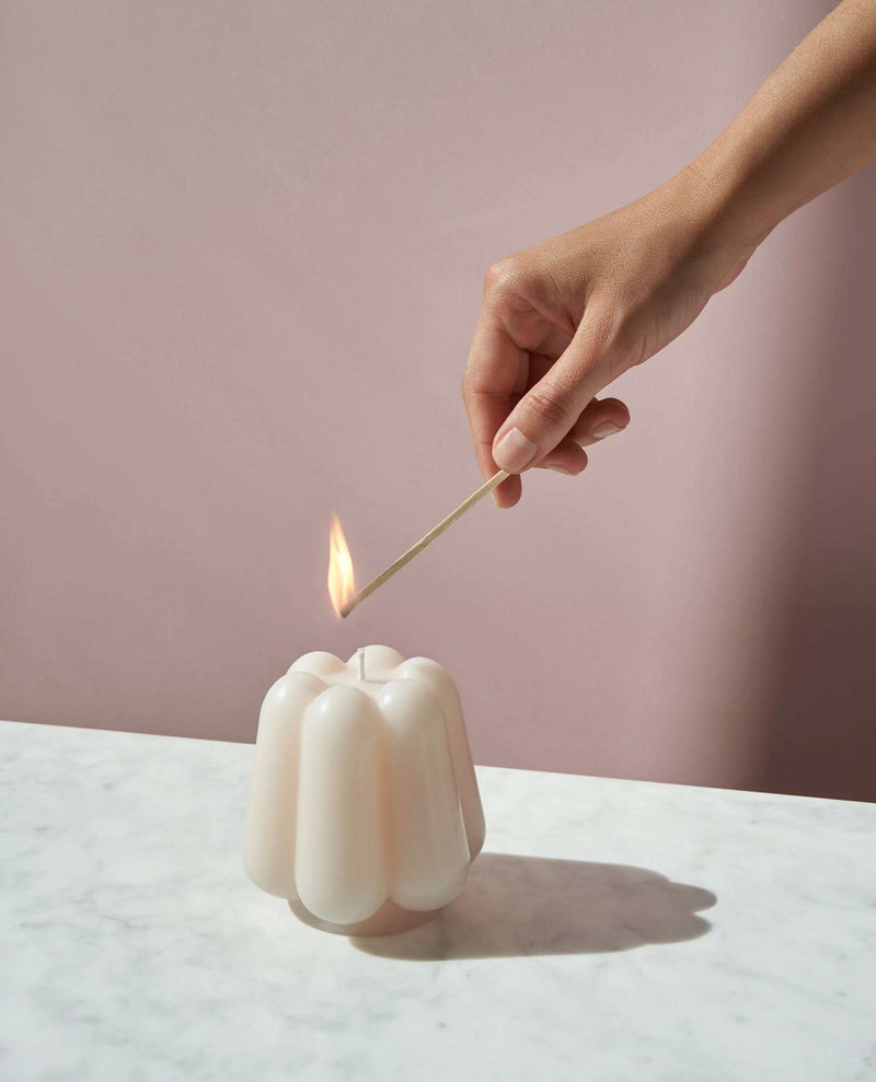 Sculpture Temple Candle - Ivory