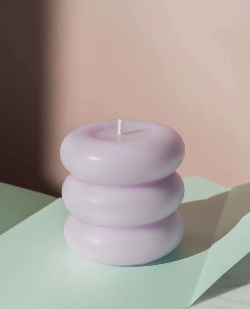 Sculpture Temple Candle - Pale Lilac