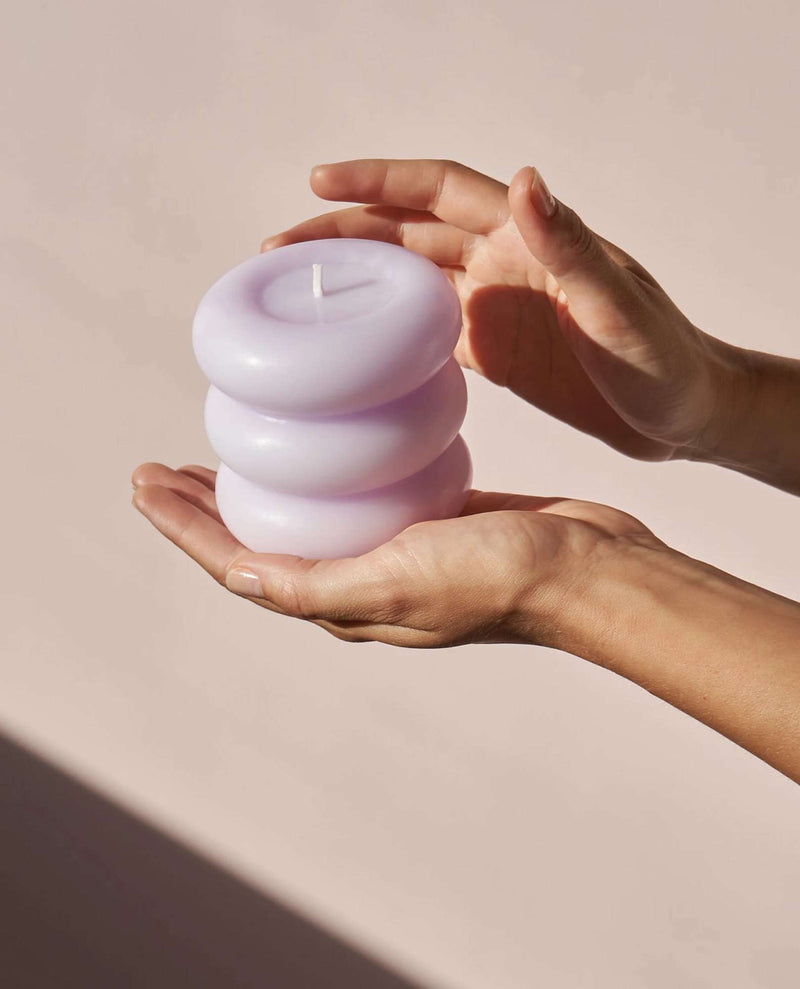 Sculpture Temple Candle - Pale Lilac