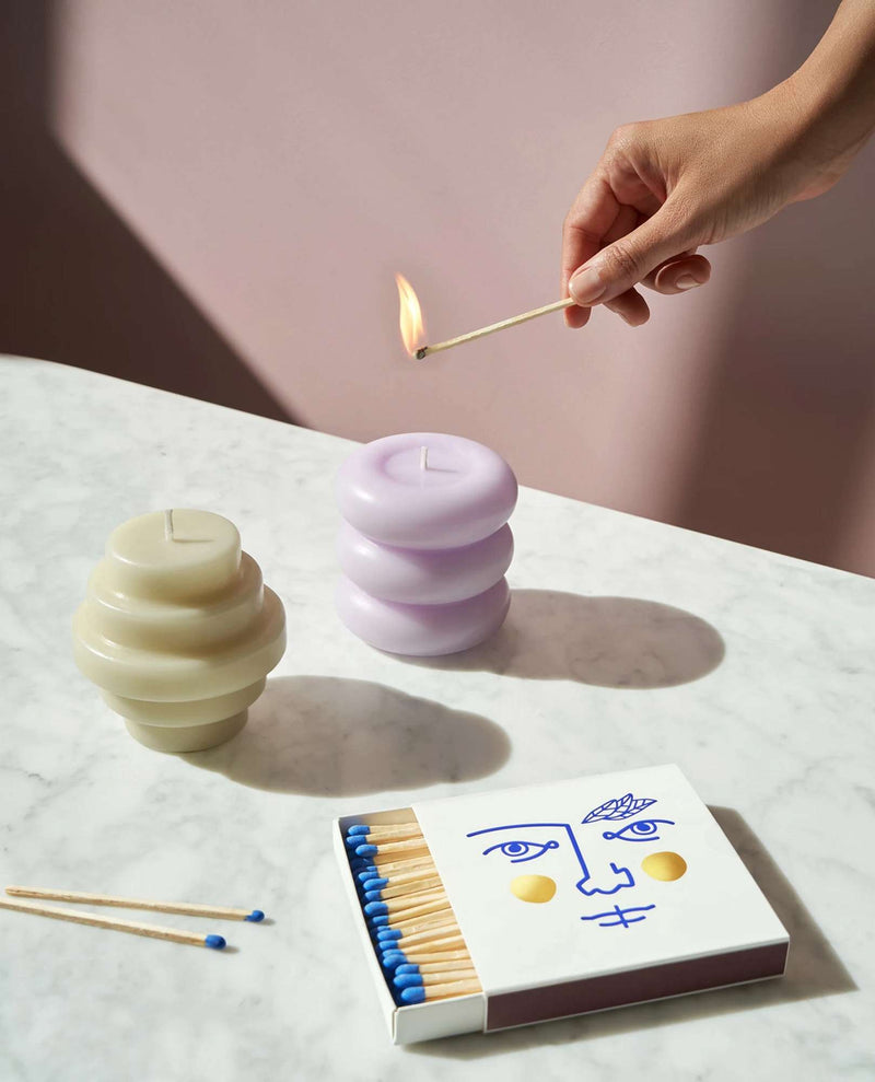 Sculpture Temple Candle - Pale Lilac