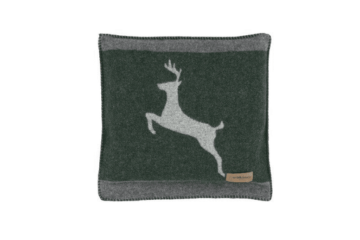Green Running Deer Cushion