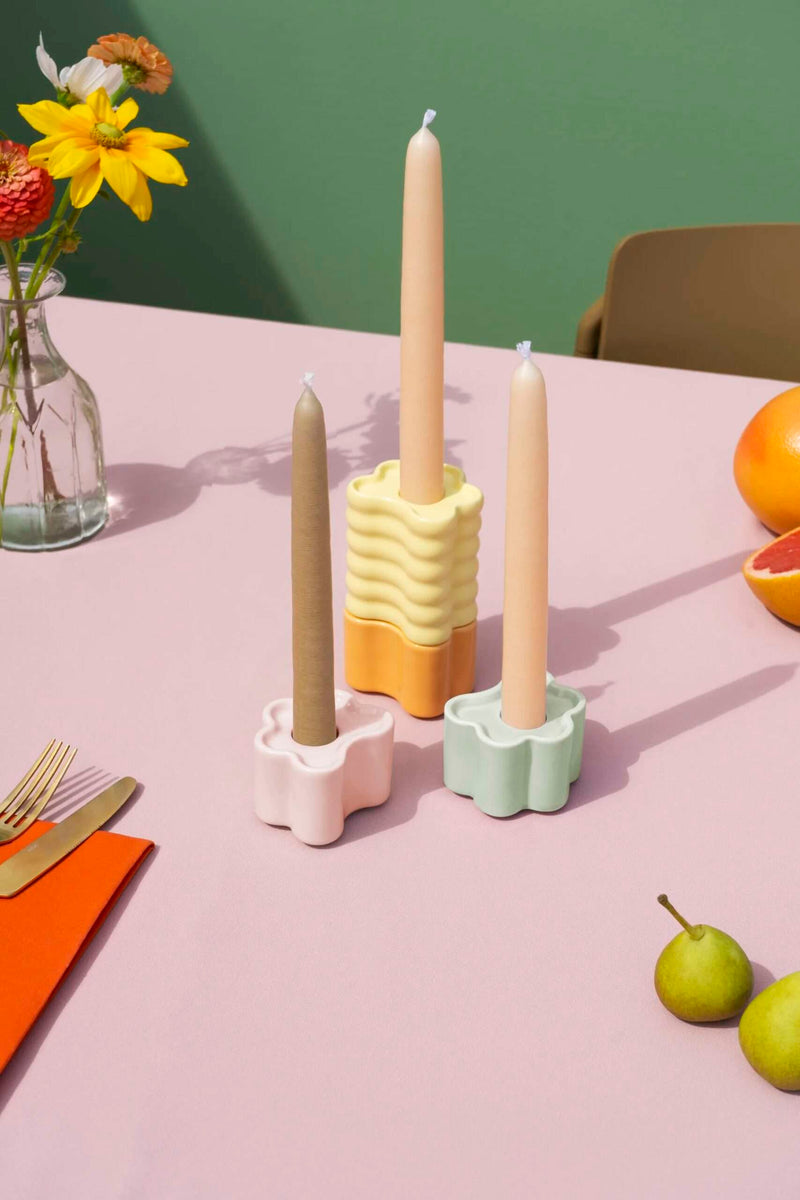 Small Flora Candle Holder - Orange