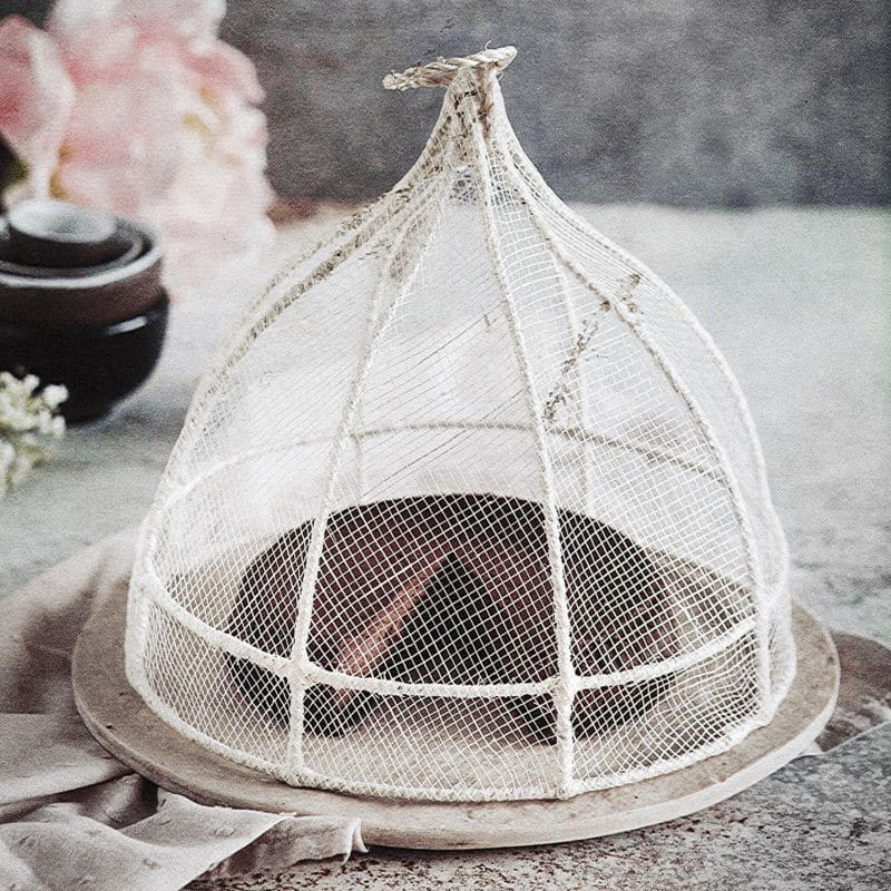 Small White Round Food Cover Net
