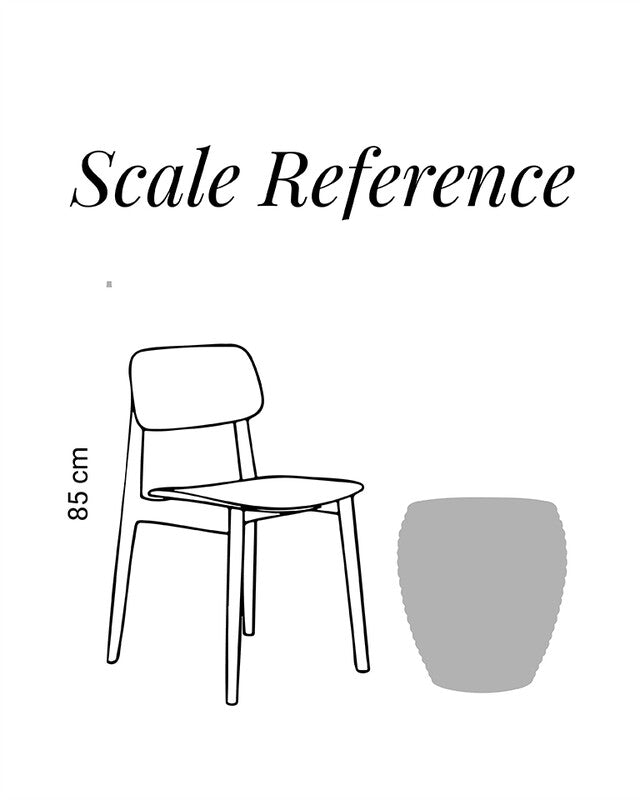 Tabouret à pois et rayures - Rouge corail