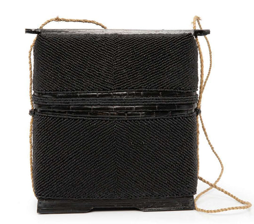 Black Beaded Treasure Box