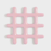 Pink Grid Trivet