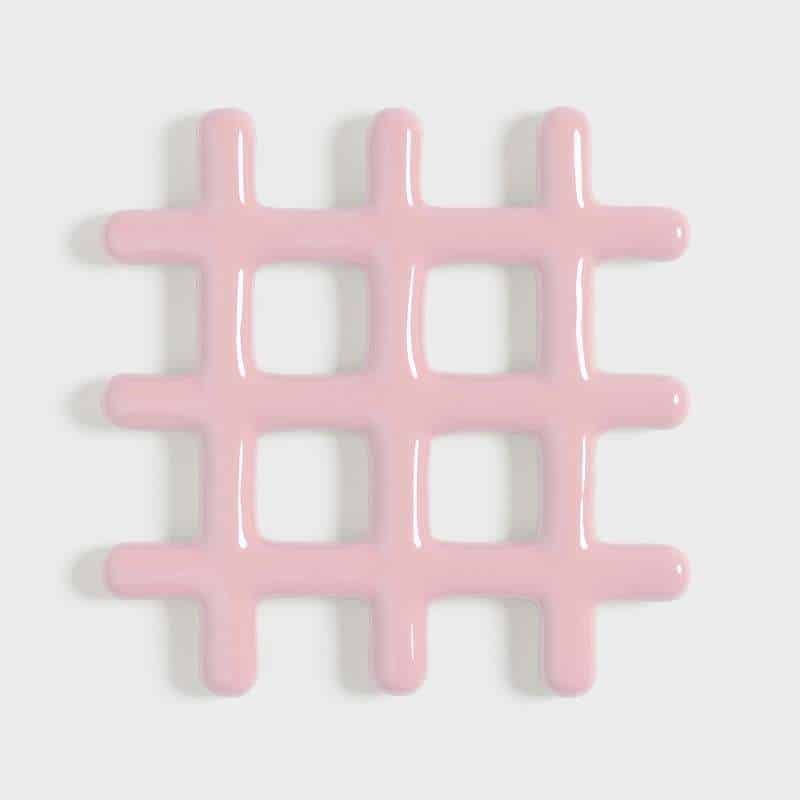 Pink Grid Trivet