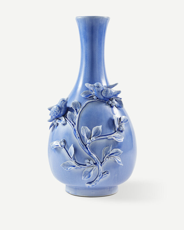 3D Birds Vase - light blue