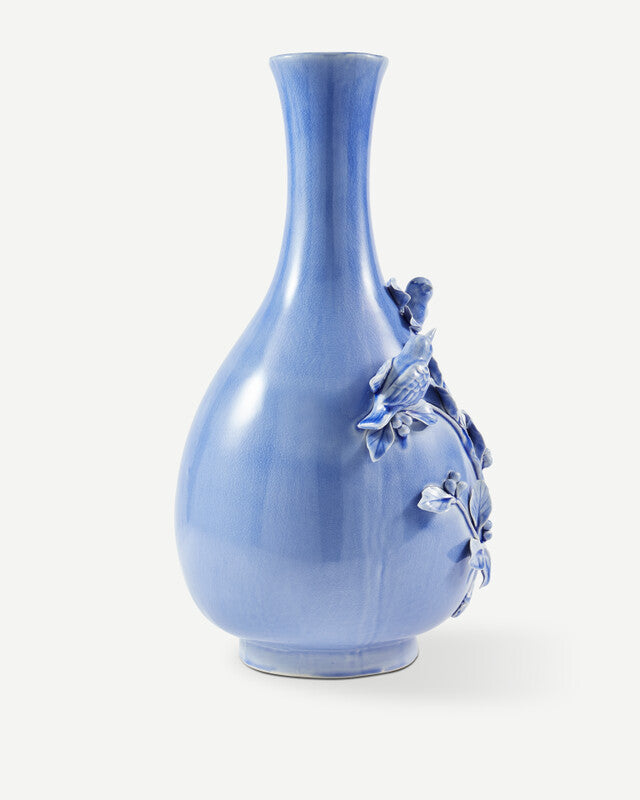 3D Birds Vase - light blue