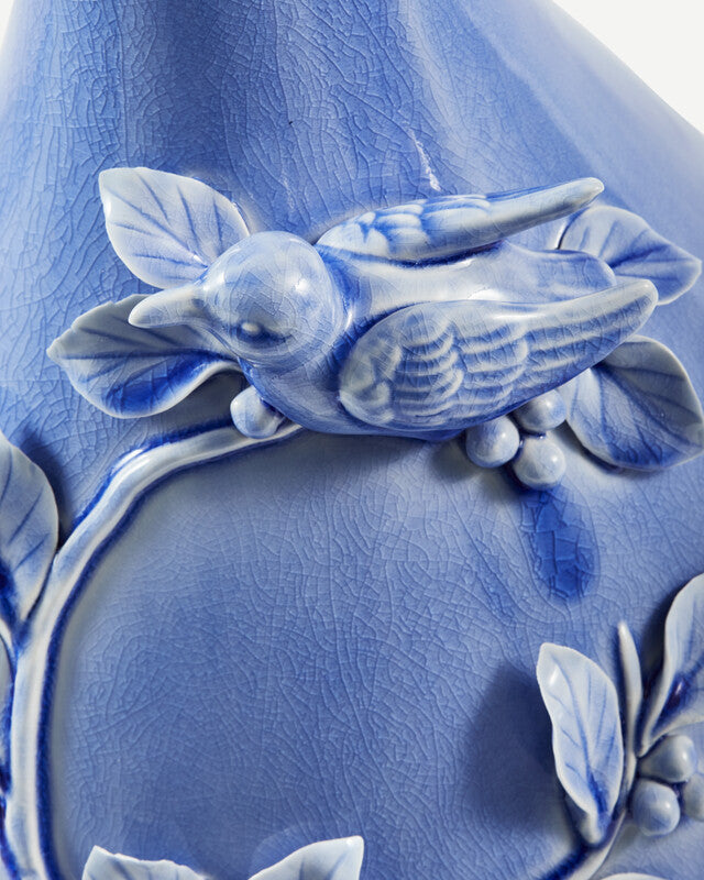 3D Birds Vase - light blue