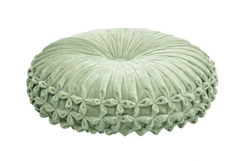 Velvet Round Cushion - Pistachio Green