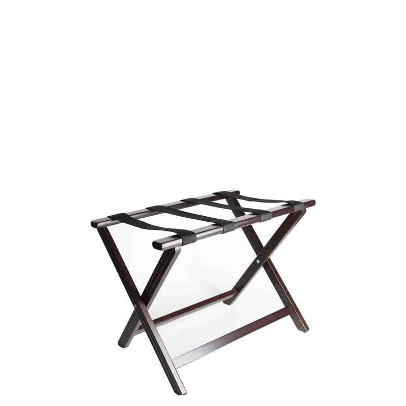 Wooden Luggage Rack with Black Straps