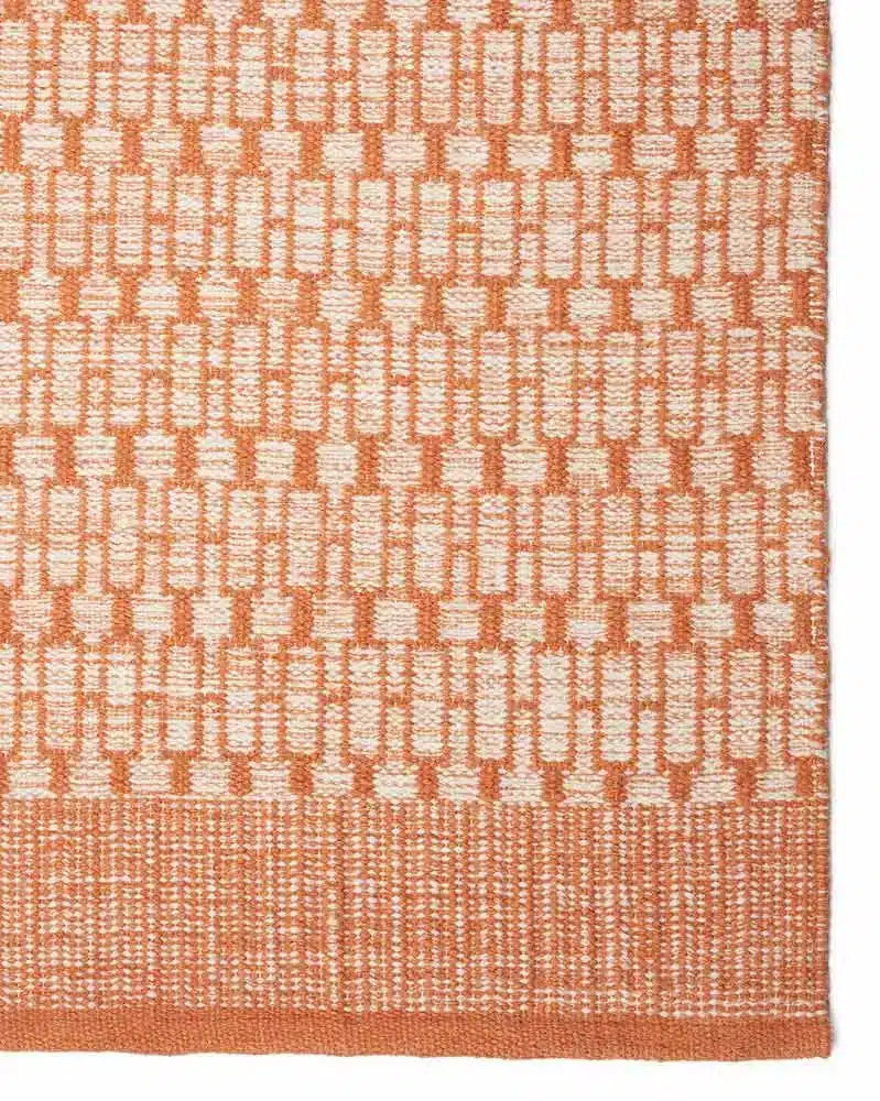 Wool Rug Mahi - Off White/Orange