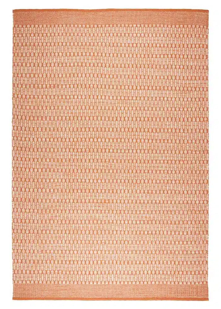 Wool Rug Mahi - Off White:Orange