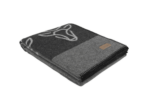 Grey Deer Head Blanket