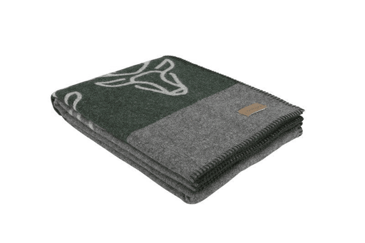 green Deer Head Blanket