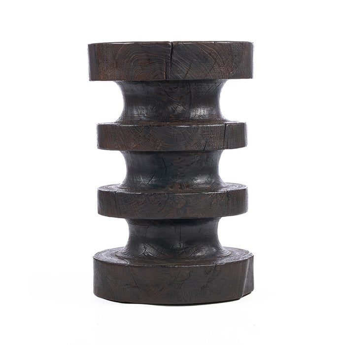 The Mocha Rings Side Table - Dark Walnut