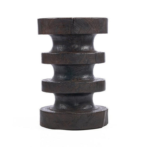 The Mocha Rings Side Table - Dark Walnut
