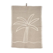 The Linen Palm Tree Kitchen Towel - Natural White - 50x70