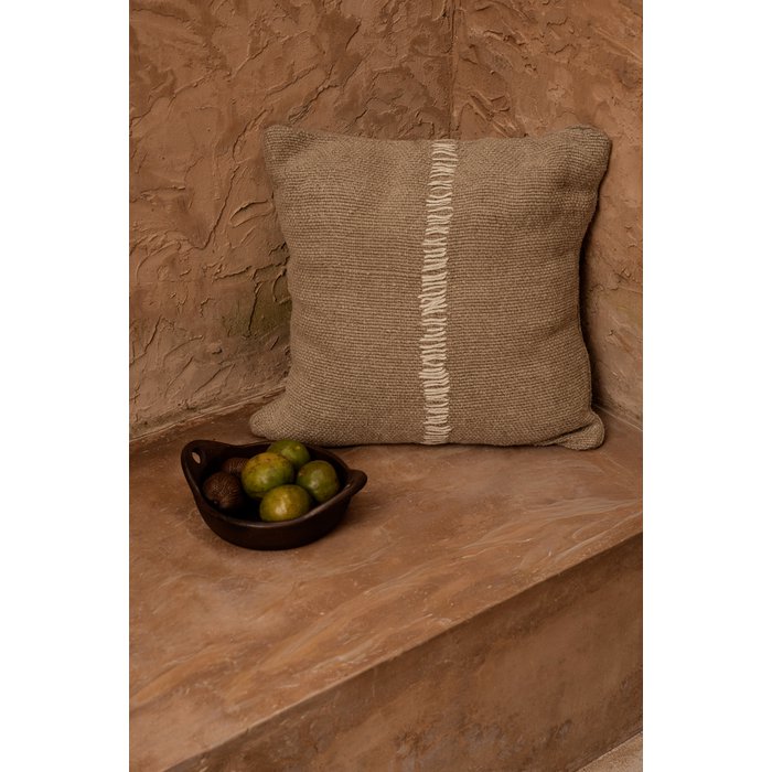 The Linen Stitch Cushion Cover - Natural White