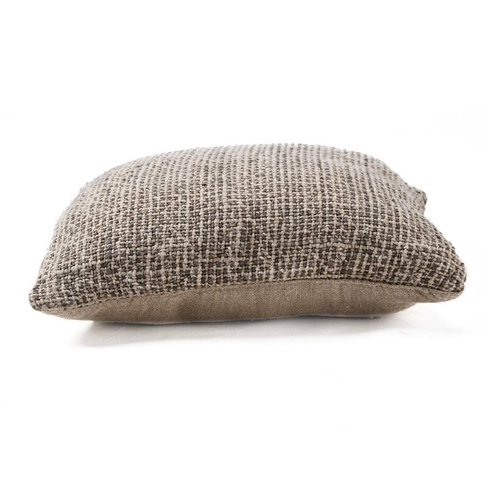 The Linen Grain Cushion Cover - Natural Black