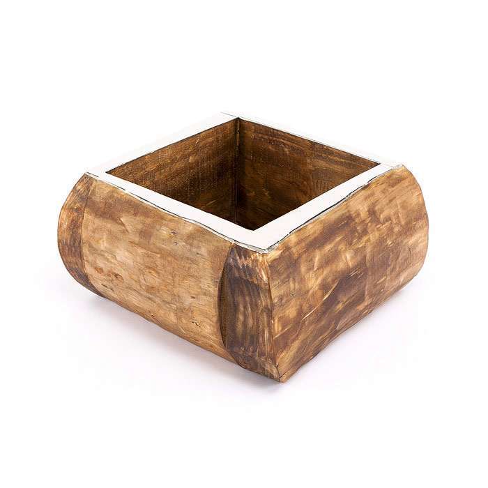 natural wooden planter airedelsur