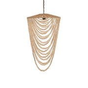 The Wooden Bead Chandelier - Natural - L