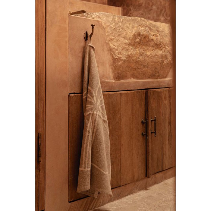 The Linen Palm Tree Kitchen Towel - Natural White - 50x70