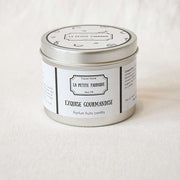 Natural candied fruit scented candle and artisanal non-GMO soy wax la petite fabrique