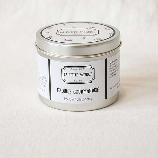 Natural candied fruit scented candle and artisanal non-GMO soy wax la petite fabrique