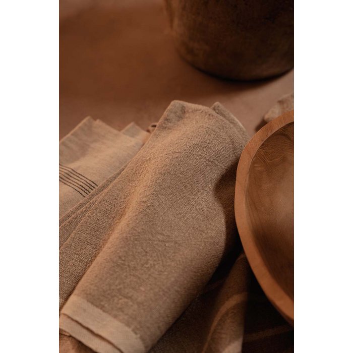 The Linen Palm Tree Kitchen Towel - Natural White - 50x70