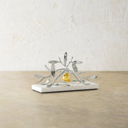 Pomegranate Silver & Gold Vertical Napkin Holder