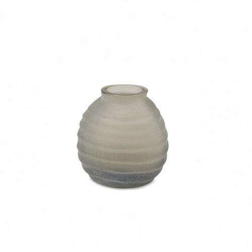 Baby smokey glass vase guaxs grey