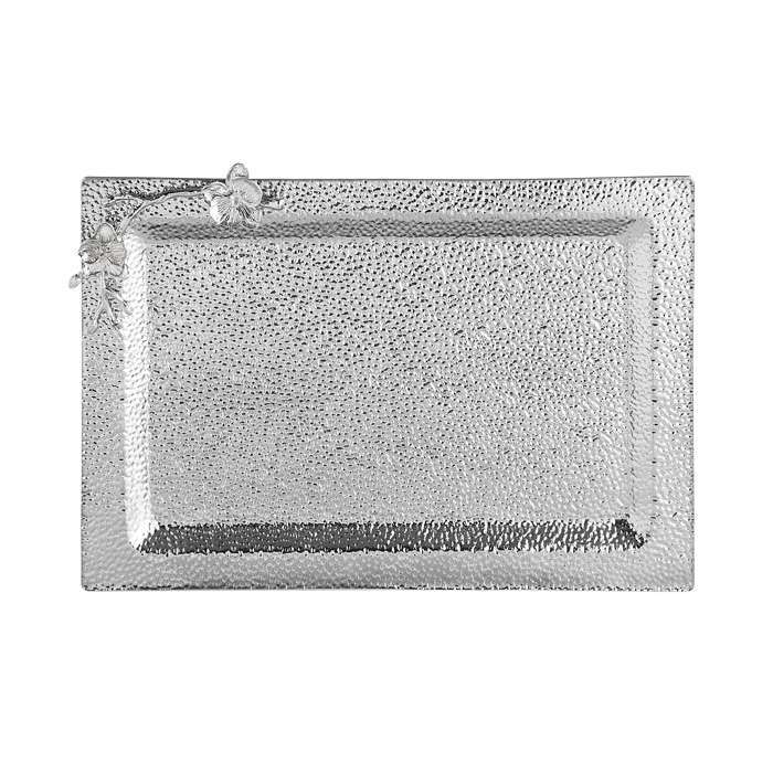 White Orchid Large Glass Tray