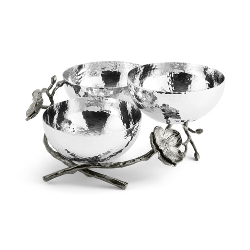 Black Orchid Nut Dish - Triple