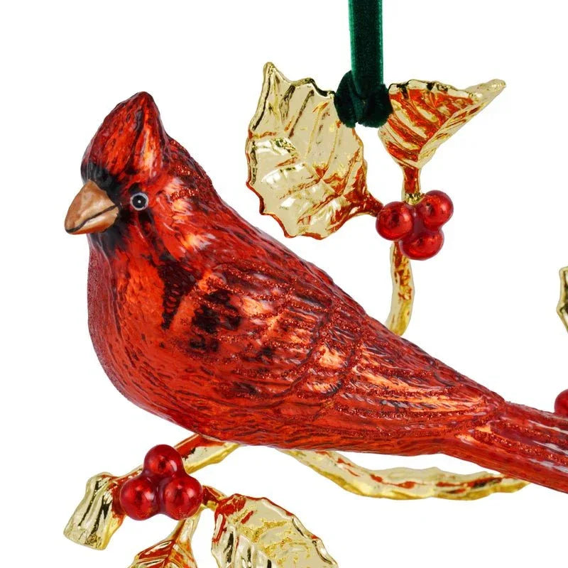 Ornement en verre Cardinal