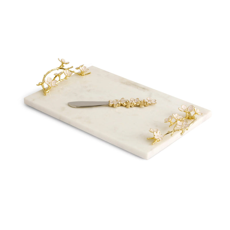 Cherry Blossom Small Cheese Board w/ Spreader