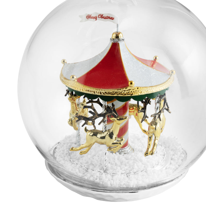 Merry-Go-Round Snow Globe Ornament
