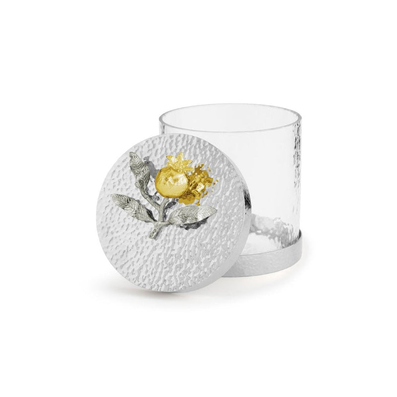 Pomegranate Silver & Gold Canister