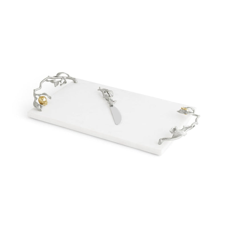 Pomegranate Silver & Gold Cheeseboard & Spreader