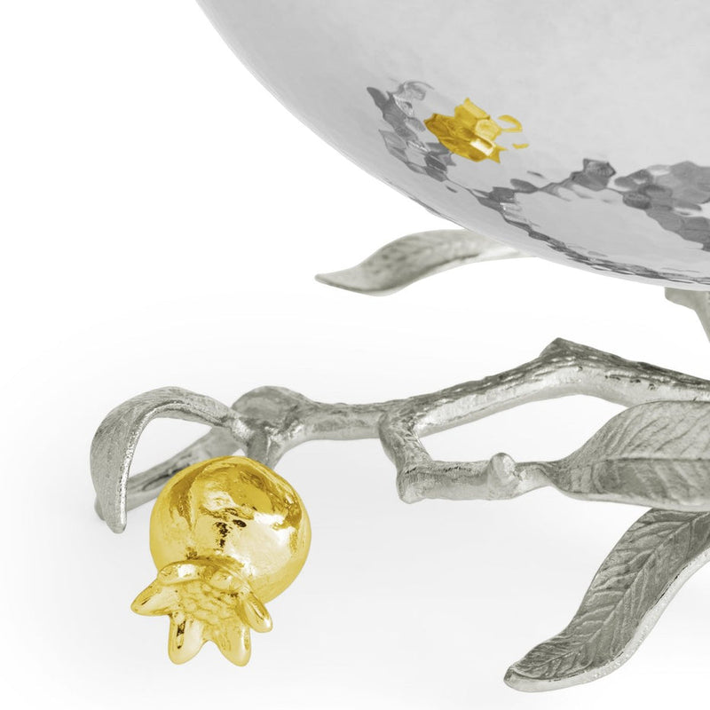 Pomegranate Silver & Gold Small Bowl