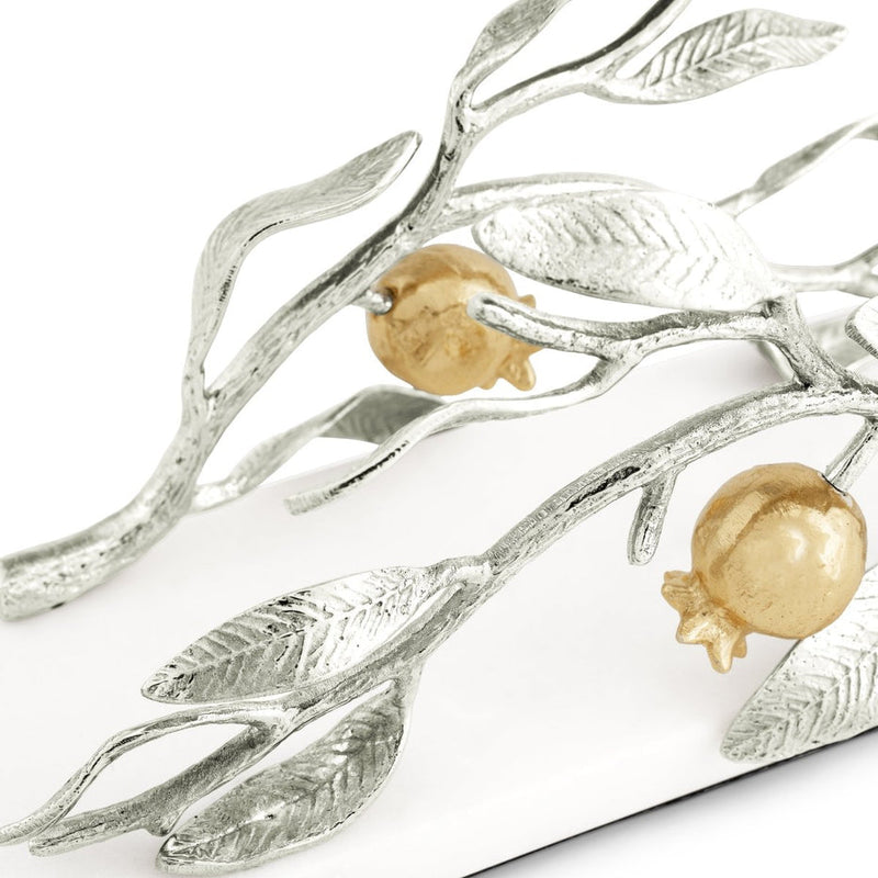 Pomegranate Silver & Gold Vertical Napkin Holder