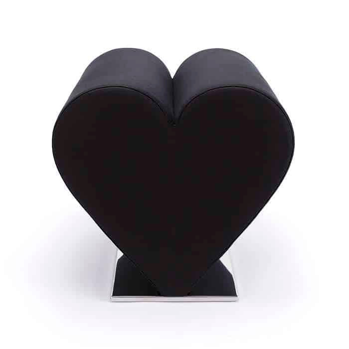 Black heart chair floor cushion
