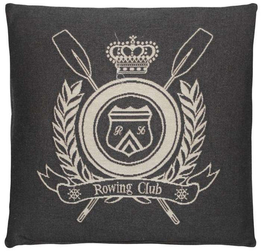 rowing club grey pillow
